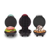 Máquina de waffles + Grill + Griddle DASH Mini 3 em 1 pacote vermelho/aqua/branco