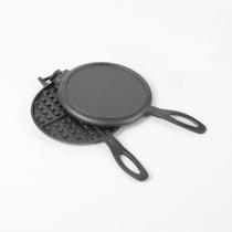 Máquina de waffles HAWOK em ferro fundido para viagem de acampamento
