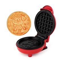 Máquina de Waffles Holstein Housewares Puppy Vermelha Antiaderente de 10 cm