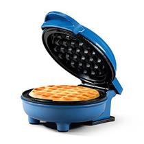 Máquina de Waffles Pessoal Antiaderente Holstein Housewares, Azul - Waffles de 10 cm em Minutos