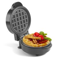 Máquina de waffles UVFAST Mini antiaderente 5 polegadas 220V preta