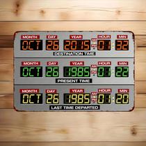 Máquina Do Tempo DeLorean De Volta Para O Futuro, Arte De Parede Retro Em Alumínio, Design Para