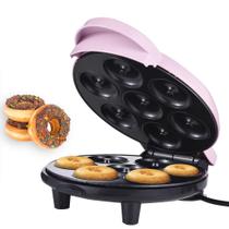 Maquina Donuts Rosquinha Biscoito Antiaderente 110v ROSA 7 Donuts