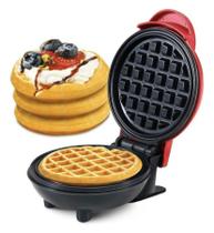 Maquina Elética De Fazer Waffle Antiaderente Mini Panqueca Café da manhã