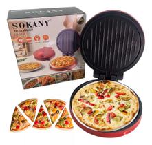Máquina Elétrica Pizza Bancada Antiaderente Crocante 1000w - Sokany