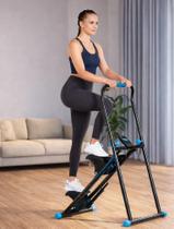 Maquina escalada simulador caminhada escada treino gluteos pernas fitness Ate 130kg Pedais Antiderrapantes E Display Lcd