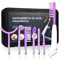 Máquina Facial De Alta Frequência 6 Em 1 Com Painel Touch, Varinha De Eletroterapia Para Cabelo E Máquina Facial De Alta Frequência 6 Em 1 Com Painel Touch, Varinha De Eletroterapia Para Cabelo E