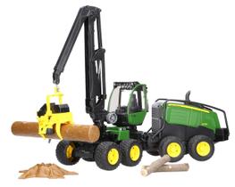 Máquina Florestal Bruder John Deere 1270G Harvester Escala 116 Brinquedo Premium