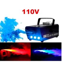 Máquina Fumaça 600W 3 LEDs RGB Coloridos Perfeita Festa Balada DJ Iluminação Eficiente