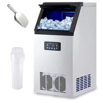 Máquina Gelo Mini 2x2cm Industrial 60kg Cubo Inox Filtro Pá Cor Cinza Voltagem 220v