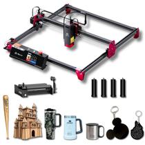 Máquina Gravadora e Corte a Laser CNC DIY MK2 10W 41x41cm com Eixo Rotativo, Kit Elevação e Treinamento Gratuito