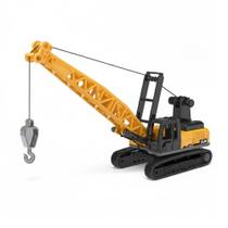 Máquina Guindaste em Miniatura Realista Articulada Esteira de Borracha Coleção