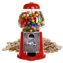 Máquina Gumball Playo de 23 cm de metal e vidro operada por moeda Máquina Gumball Playo de 23 cm de metal e vidro operada por moeda