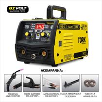Maquina Inversor de Solda 3x1 Mig Sem Gás TIG-LIFT e MMA 140A Bivolt 127v 220v Super Tork