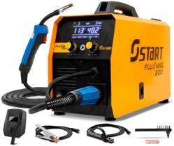 Maquina Inversora De Solda Flux 200a 220v- Mig Mma Tig