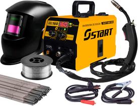 Máquina Inversora De Solda Mma Mig Tig + Eletrodos + Mascara