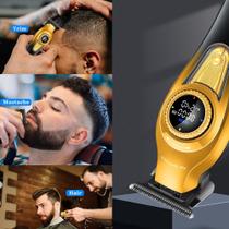 Maquina Kemei 1679 de Cortar Cabelo e fazer Barba Ultra Poderosa Profissional Perfect Barber