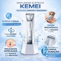 Máquina Kemei 1847 Aparador Multifuncional Barba Corpo Cabelo USB Presente entrega ágil