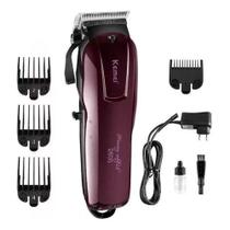 Máquina Kemei Cortador De Cabelo Profissional Sem Fio Kemei Km-2600