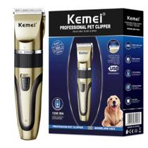 Máquina Kemei Km 1053 Pet Animais Cães Gatos Profissional