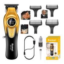 Maquina Kemei KM 1677 Compacta Ultra Poderosa 8000 RPM Regulagem em Tempo Real 5W Bivolt