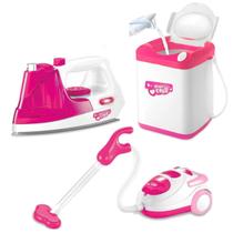 Máquina Lavar Roupa Infantil +Aspirador Pó e Ferro de Passar