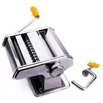 Máquina Manual de Macarrão Caseira 3 Tipos de Massa em Aço Inox com Grampo de Fixação para Mesa GXM