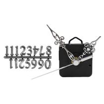 Máquina Mecanismo Caixinha De Relógio Eixo 21mm Com Ponteiros Pratas 5 Kits