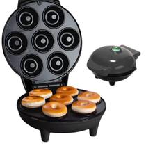 Máquina Mini Donuts Preta 7 Rosquinhas Confeitaria 110v