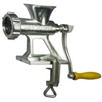 Maquina Moer Carne Moedor Faz Linguica Funil Profissional Hamburguer Kit Completo 3 Acessorios Aluminio Manual Embutidos