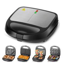 Maquina Multifuncional Grill 4 Em 1 Waffle Bolinhos Donuts Emogis 600w Preto 220v Maquina Multifuncional Grill 4 Em 1 Waffle Bolinhos Donuts Emogis 600w Preto 220v