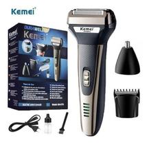 Máquina para Barba Elétrica Cortar Depilar e Aparar Kemei Km-6776