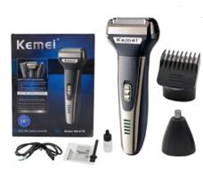 Máquina Para Barbear aparador de Pelo Elétrico 3 em 1 Kemei KM-6558 Máquina Para Barbear aparador de Pelo Elétrico 3 em 1 Kemei KM-6558