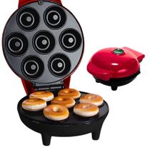 Máquina para Fazer Mini Donuts 7 Rosquinhas Vermelha 110v