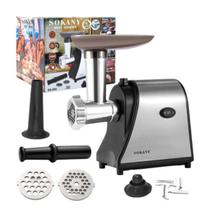 Máquina Para Moedora Carnes Fazer Linguiça Hamburguer Automático 220v Portatil
