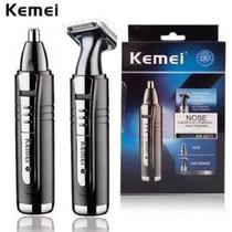 Máquina Pelo Nariz Orelha Kemei-6511 Recarregável Compacta Preto