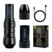 Máquina Pen Max de Tatuagem - Acompanha Duas Baterias, Cabo RCA e Um Adaptador RCA