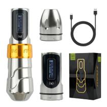 Máquina Pen Max de Tatuagem - Acompanha Duas Baterias, Cabo RCA e Um Adaptador RCA
