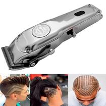 Maquina Profissional De Cortar Cabelo Aparar Barba Depilador Fazer Barba Pezinho Recarregável Bivolt