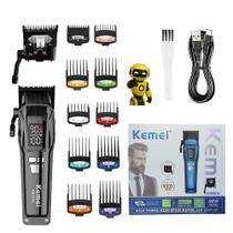 Maquina Profissional Kemei KM 2796 Cortar Cabelo 10W 9000RPM Rotação 5 Velocidades