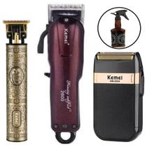 Maquina Profissional Kemei Shaver Finalização Ótima 110-220V