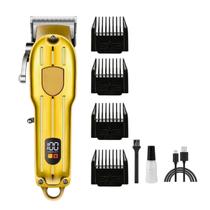Maquina Profissional Visor Led Dourada Bivolt