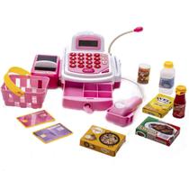 Máquina Registradora Infantil Cartão Dinheiro Moeda Esteira - Dm Toys