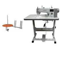 maquina Reta Direc Drive 220v+sUPORTE+BANCADA 85CM