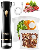 Máquina seladora a vácuo AOSKI Compact Food Saver com 10 sacos