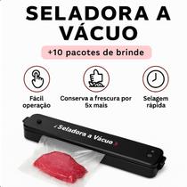 Máquina Seladora de Alimentos a Vácuo Compacta e Eficaz Bivolt Máquina Seladora de Alimentos a Vácuo Compacta e Eficaz Bivolt