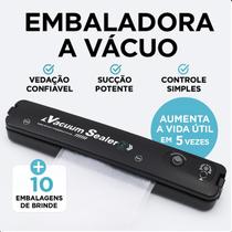 Máquina Seladora Vácuo para Alimentos, Compacta e Eficaz Bivolt Máquina Seladora Vácuo para Alimentos, Compacta e Eficaz Bivolt