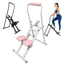 Maquina Simulador de Escalada e Caminhada Fitness 2 em 1 Dobrável Até 130Kg