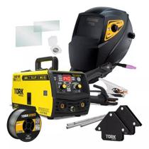 Maquina Solda Combo Kab 140 Mig Sem Gás Mma Tig Bivolt Tork