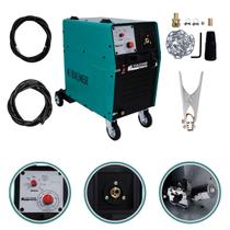 Máquina Solda Elétrica Mig Mag Vulcano 250M Balmer 225A Profissional 225 Amperes Aço Ferro Alumínio